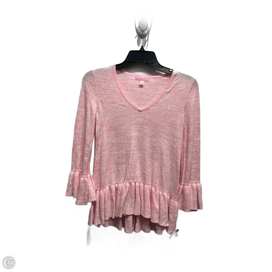 Top Long Sleeve Designer By Lilly Pulitzer In Pink, Size: Xxs