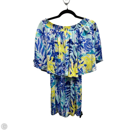 Romper Designer By Lilly Pulitzer In Blue & Yellow, Size: Xs