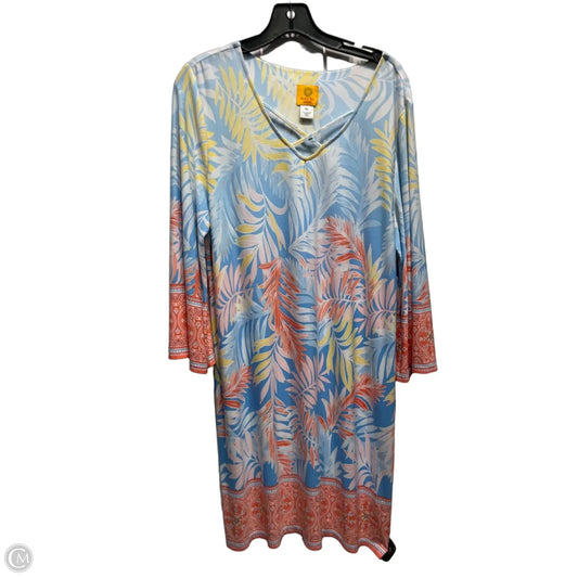 Dress Casual Short By Ruby Rd In Blue & Yellow, Size: Lp