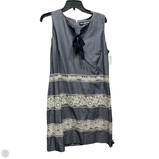 Dress Designer By Karl Lagerfeld In Blue, Size: 12