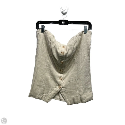 Top Sleeveless By Abercrombie And Fitch In Tan, Size: L