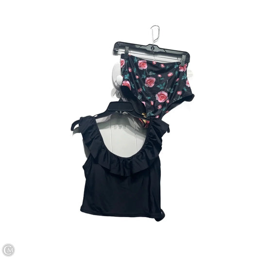 Swimsuit 2pc By BEACHSISSI In Black & Green, Size: M