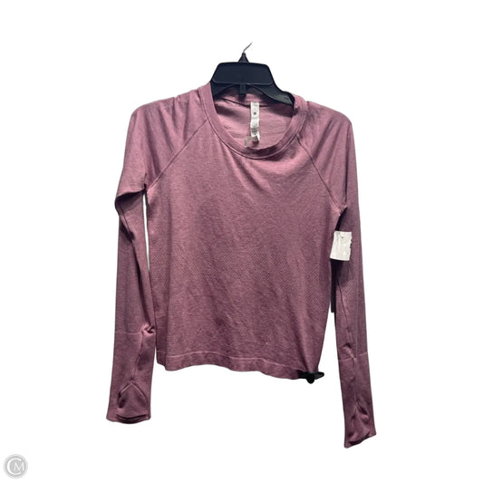Athletic Top Long Sleeve Crewneck By Lululemon In Pink, Size: 6