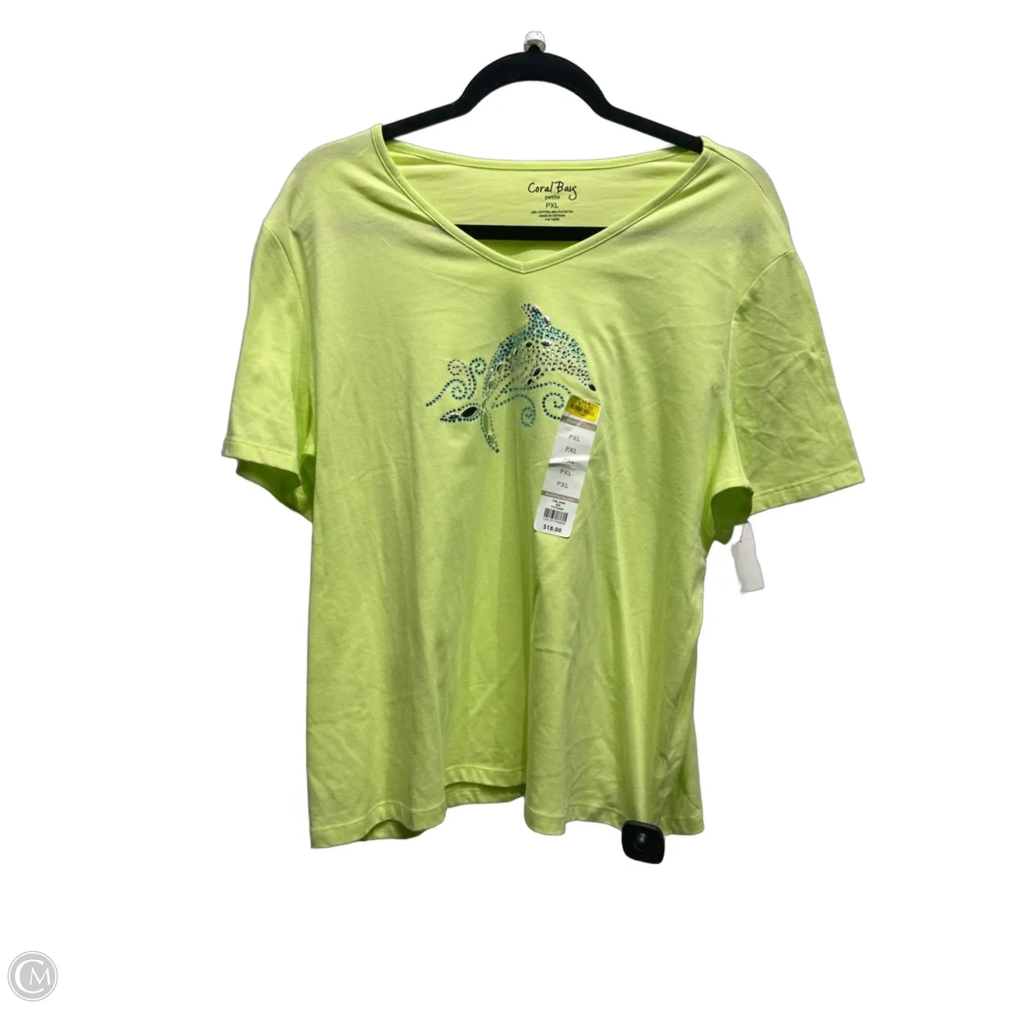 Top Short Sleeve Basic By Coral Bay In Green, Size: Xlp