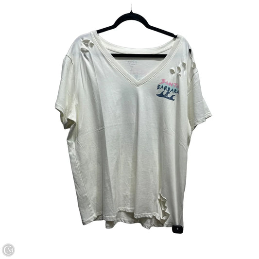 Top Short Sleeve By Torrid In White, Size: L