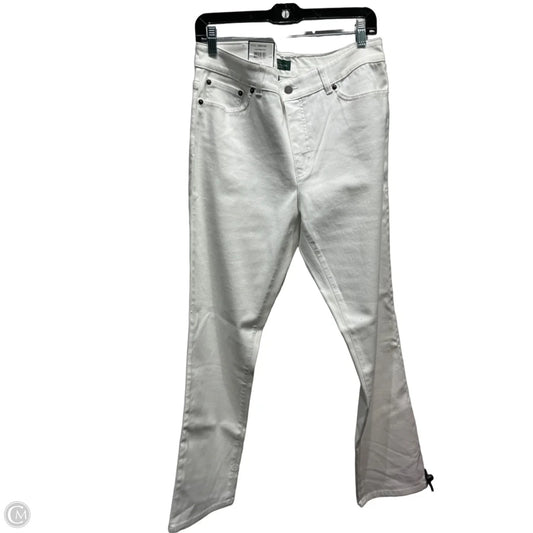 Jeans Straight By Lauren By Ralph Lauren In White Denim, Size: 12