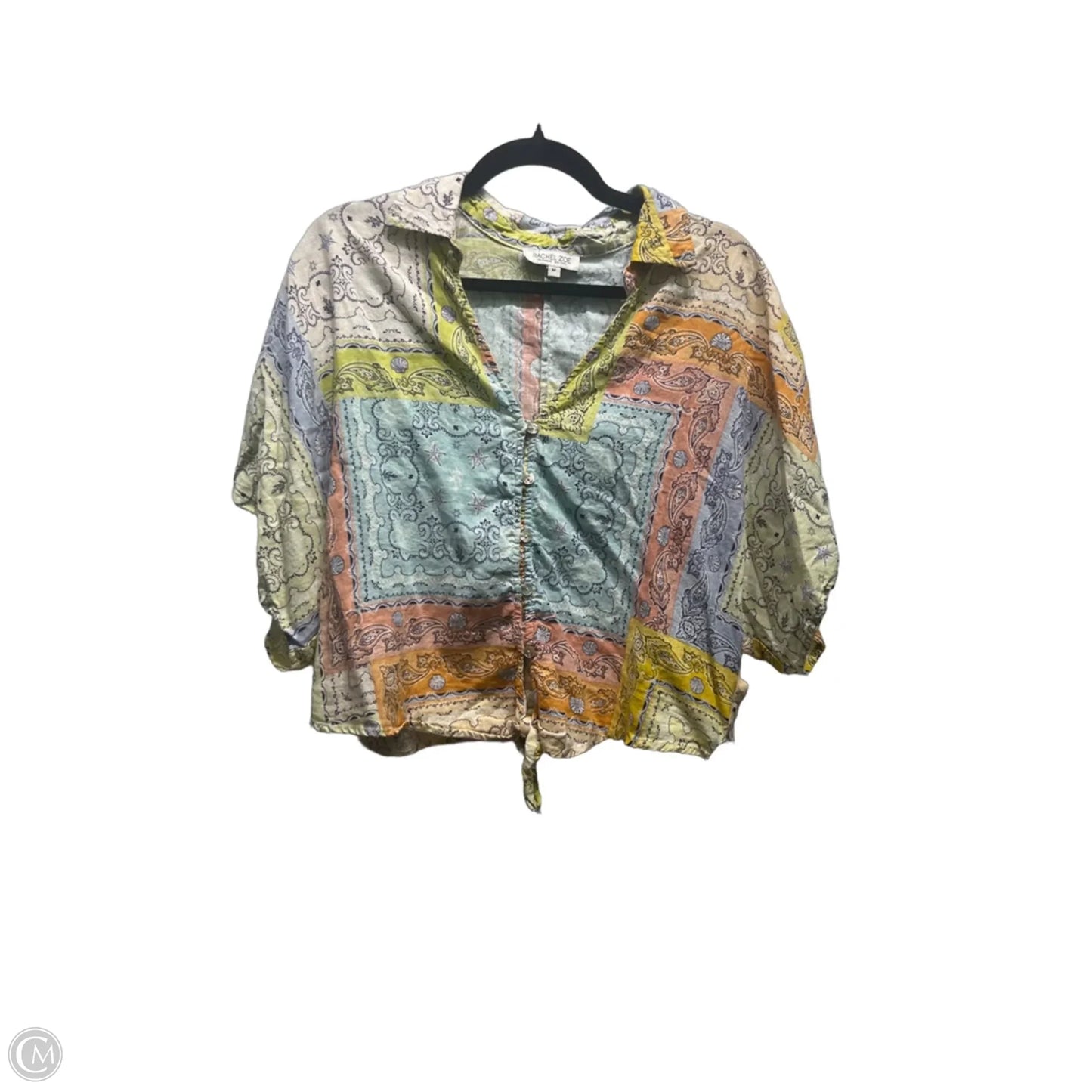 Top Short Sleeve By Rachel Zoe In Blue & Green, Size: M