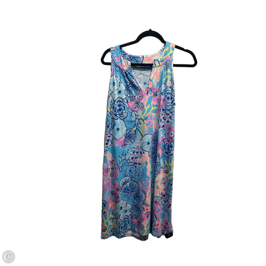 Dress Designer By Lilly Pulitzer In Blue & Yellow, Size: L