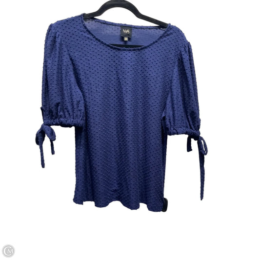 Top Short Sleeve By W5 In Blue, Size: L