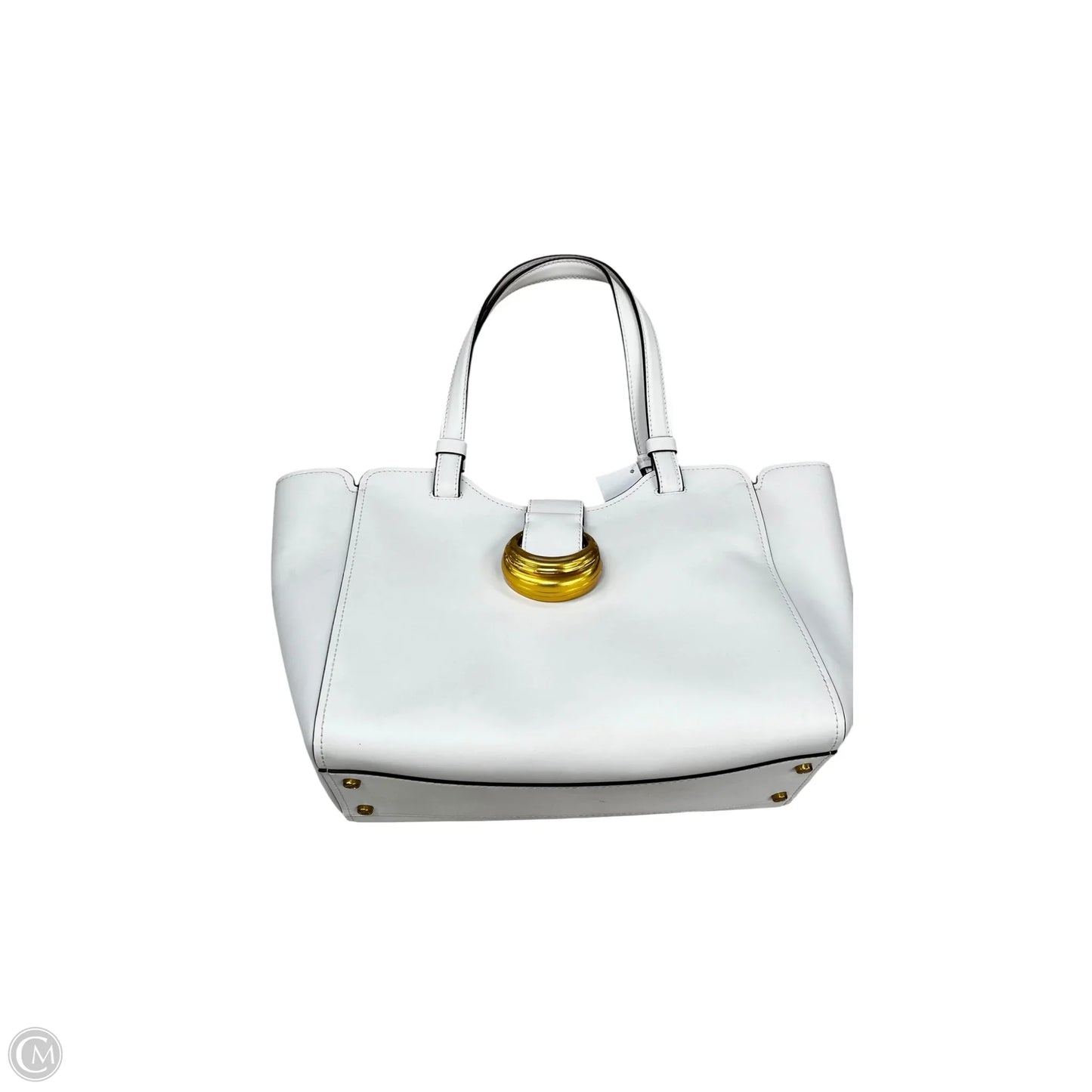 Handbag Leather By Donna Karan, Size: Medium
