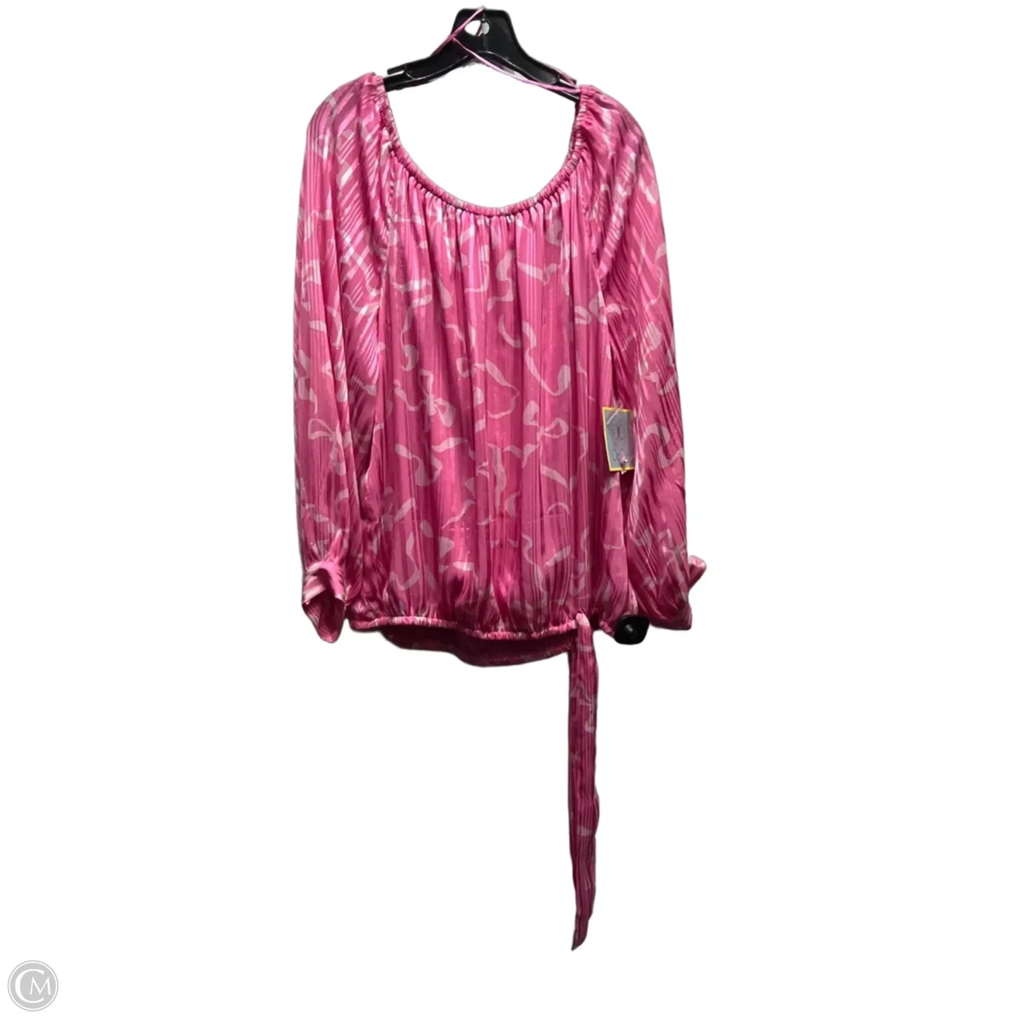 Top Long Sleeve By Cece In Pink, Size: Xl