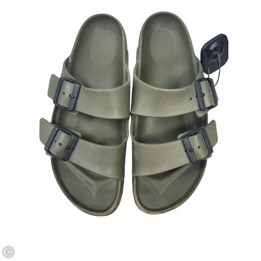 Sandals Flats By Birkenstock In Green, Size: 9