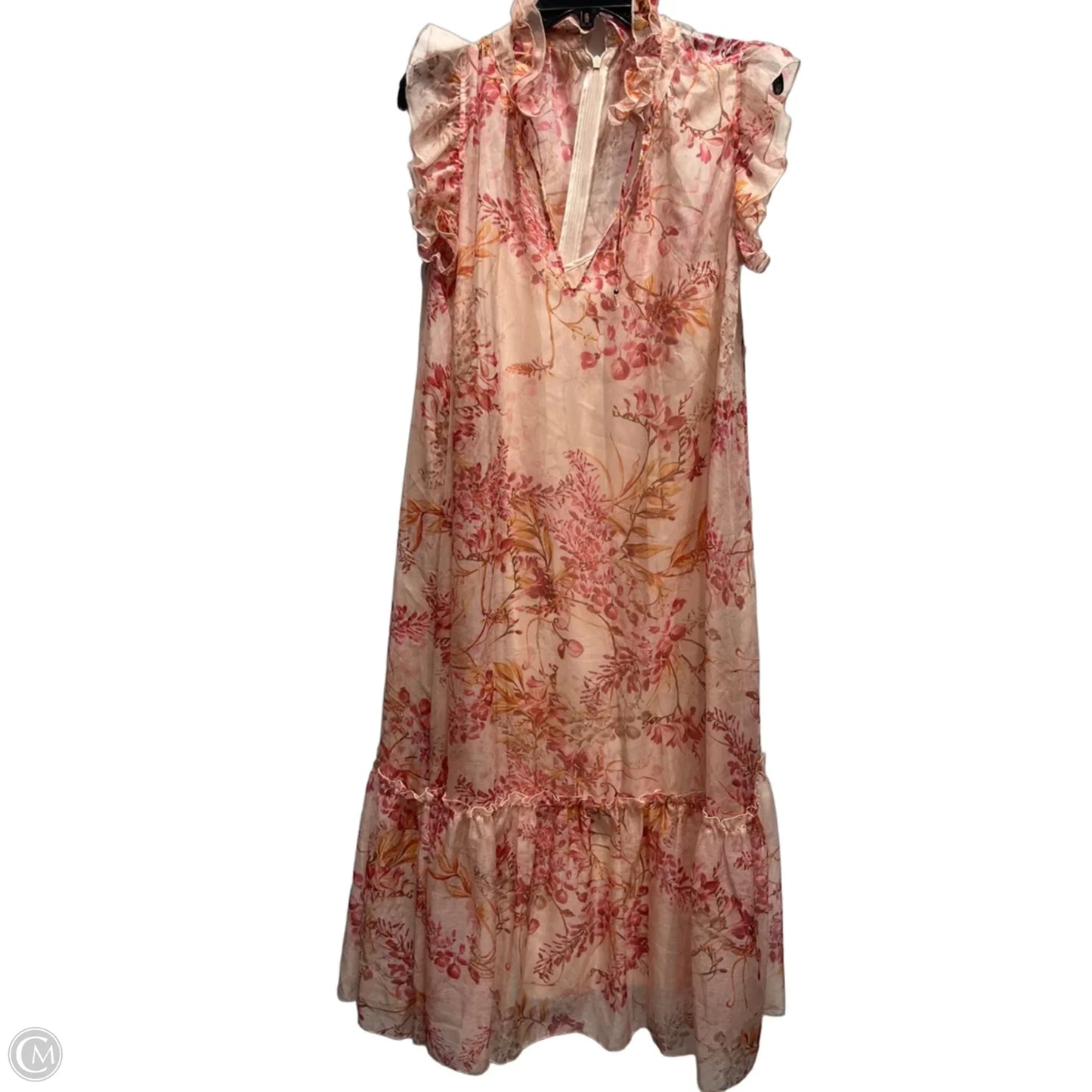 Dress Party Long By Alex Marie In Orange & Pink, Size: S