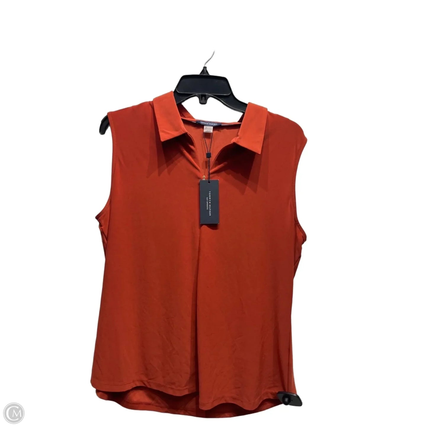 Top Sleeveless By Tommy Hilfiger In Orange, Size: L