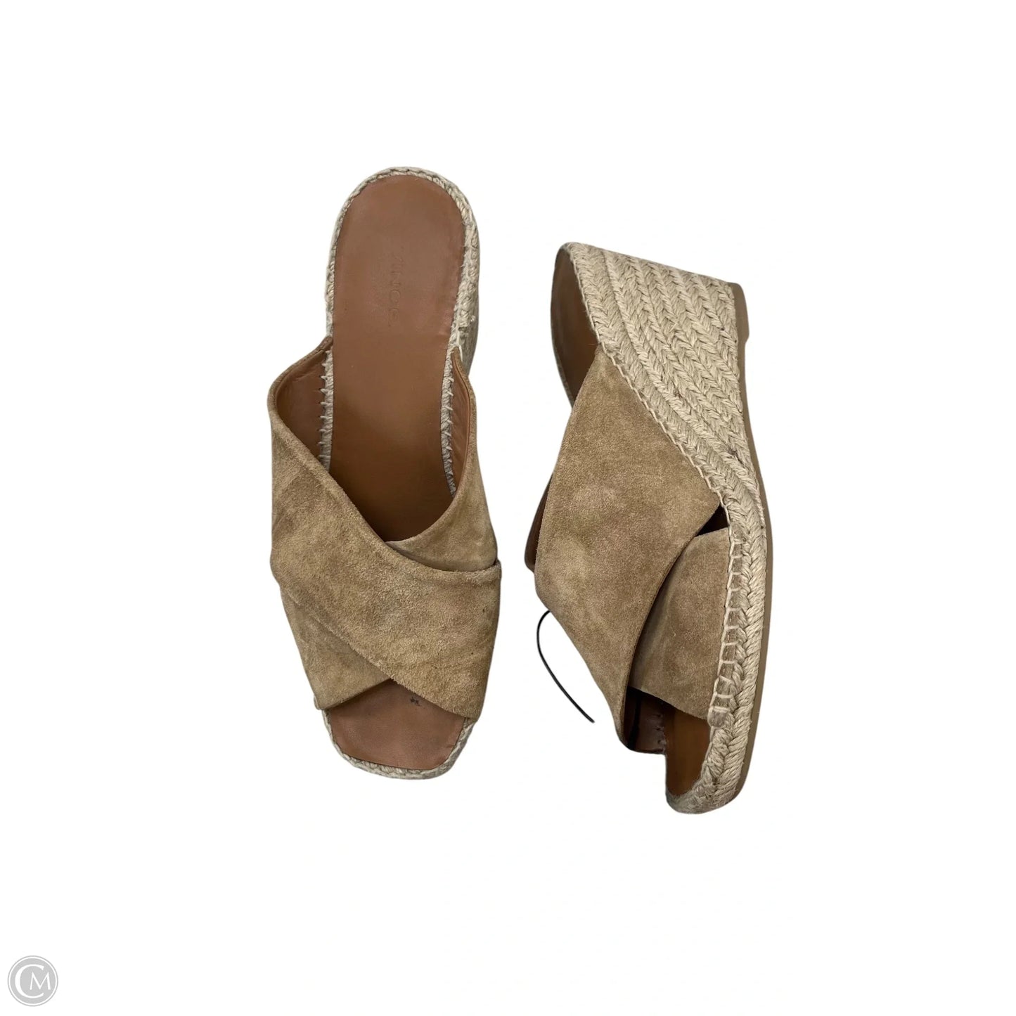 Sandals Heels Wedge By Vince In Tan, Size: 9
