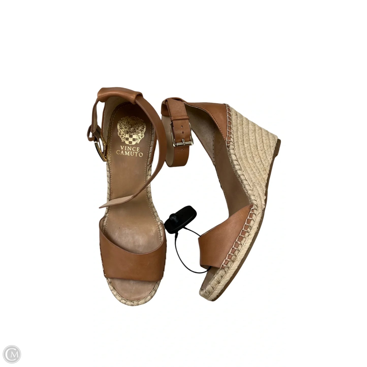 Sandals Heels Wedge By Vince Camuto In Brown, Size: 9