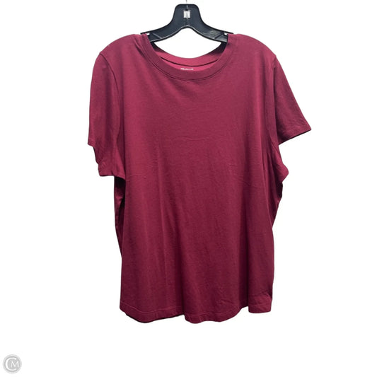Top Short Sleeve Basic By Madelynn In Maroon, Size: Xxl