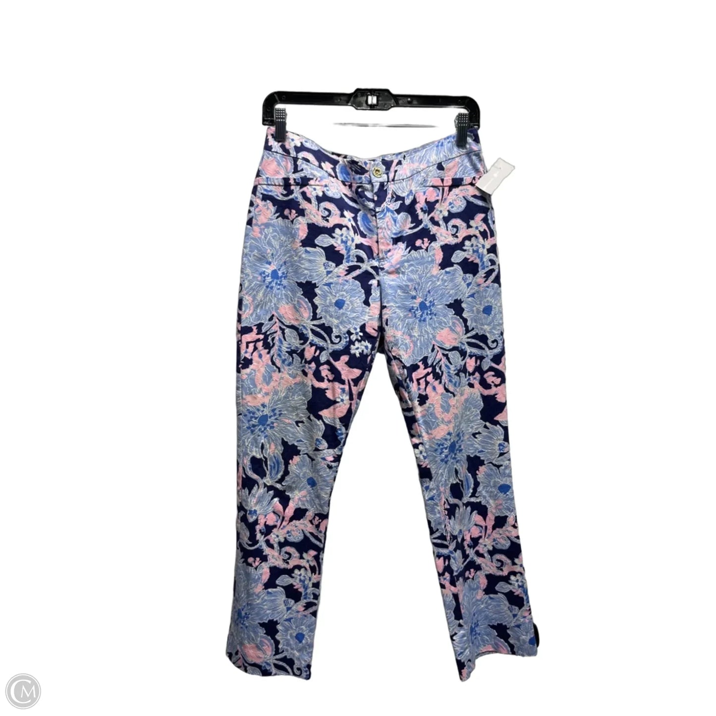 Pants Designer By Lilly Pulitzer In Blue & Pink, Size: 8