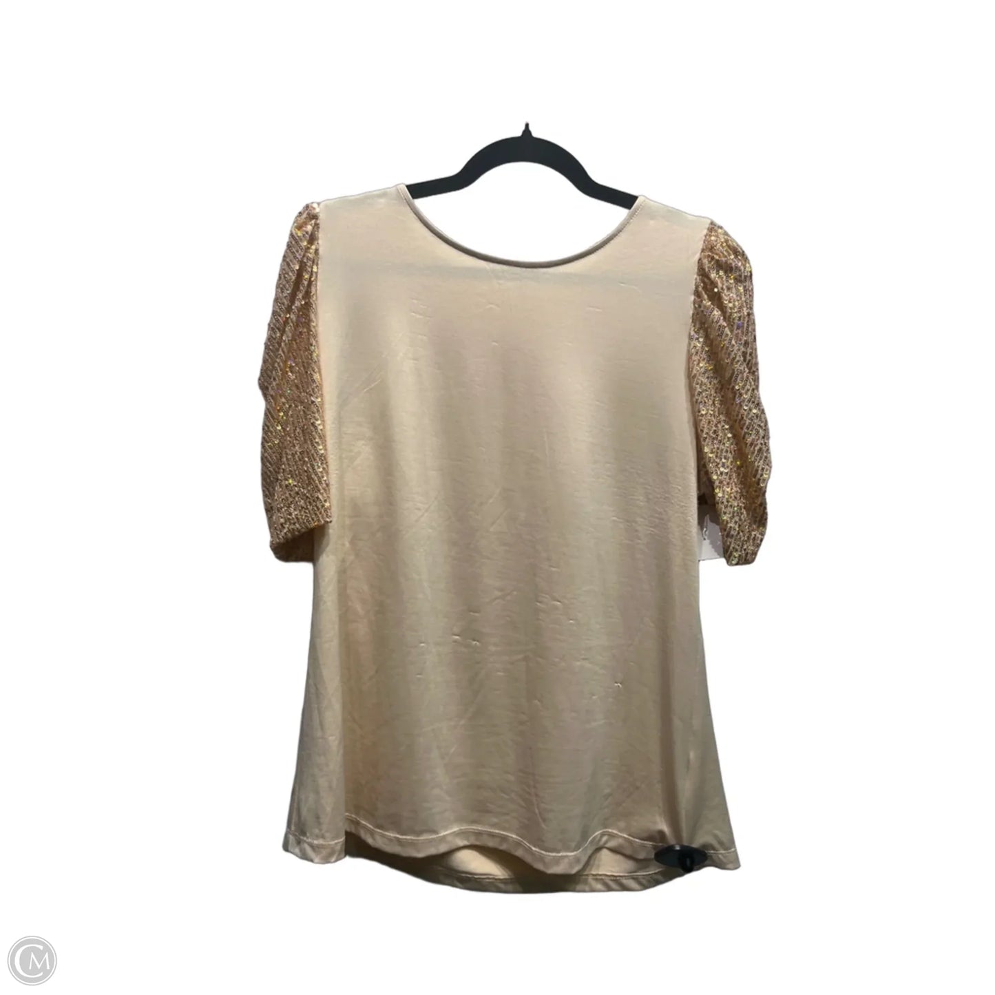 Top Short Sleeve By ABOVE AND BEYOND  In Gold, Size: Xlp