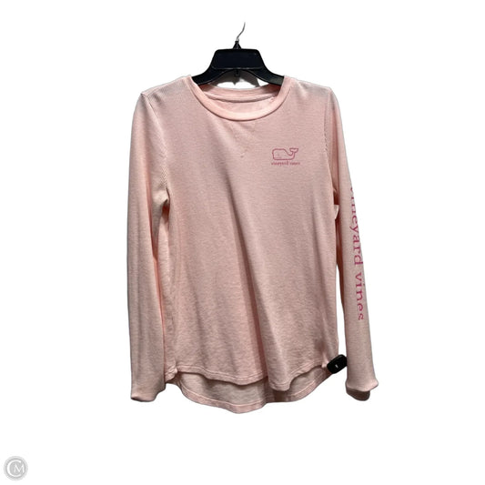 Top Long Sleeve By Vineyard Vines In Pink, Size: M
