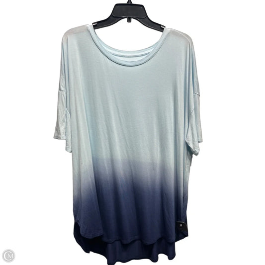 Top Short Sleeve Basic By Time And Tru In Blue, Size: Xxl