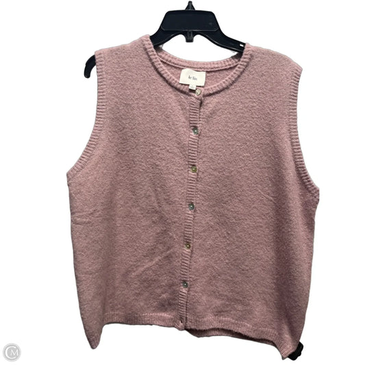 Vest Faux Fur & Sherpa By Le Lis In Pink, Size: L