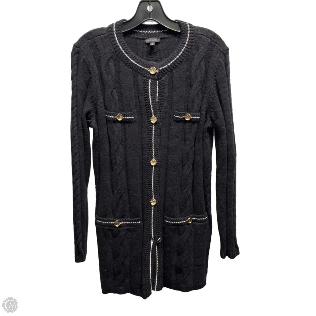 Sweater Cardigan By Talbots In Black, Size: S