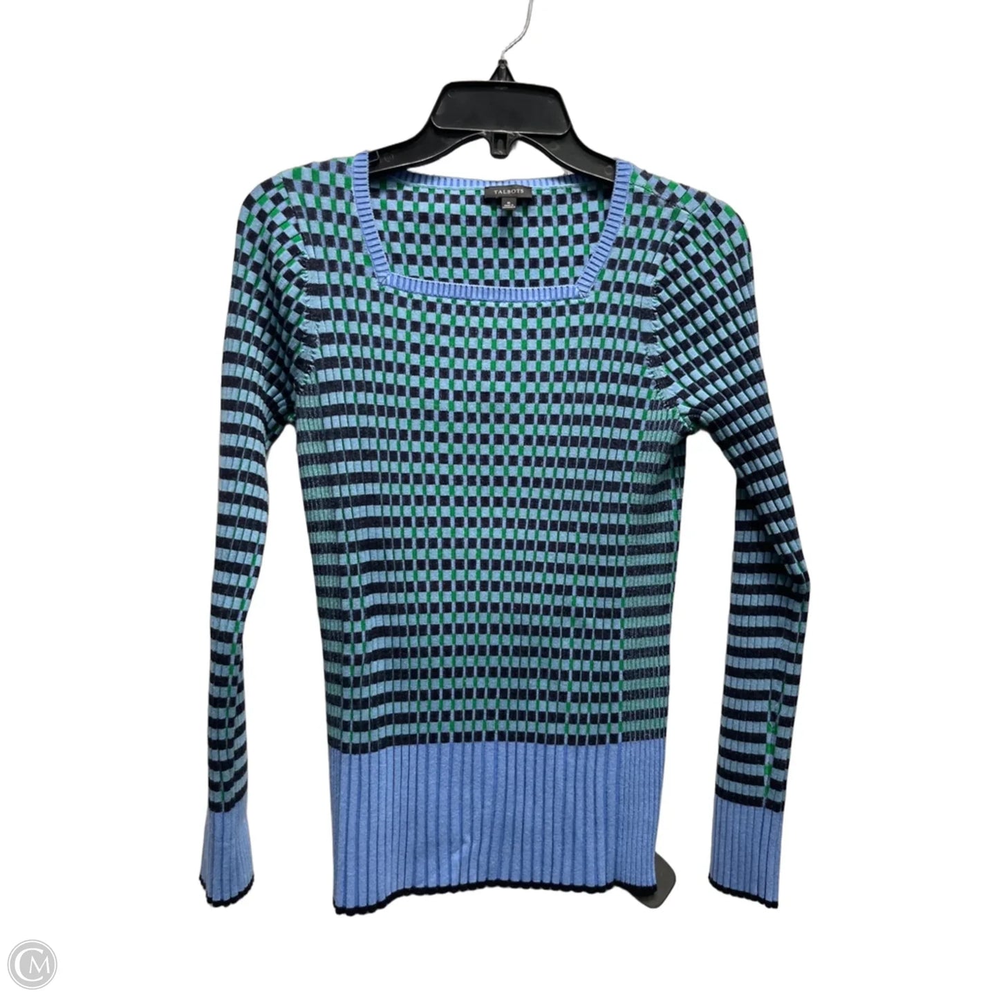 Sweater By Talbots In Blue & Green, Size: M