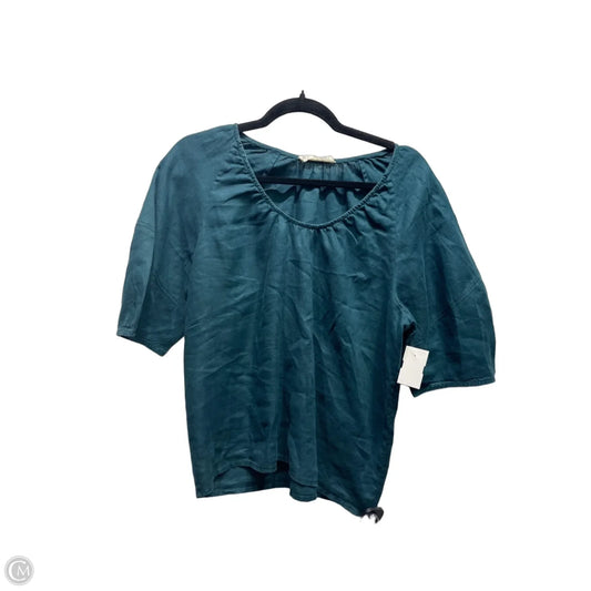 Top Short Sleeve By Everlane In Teal, Size: M