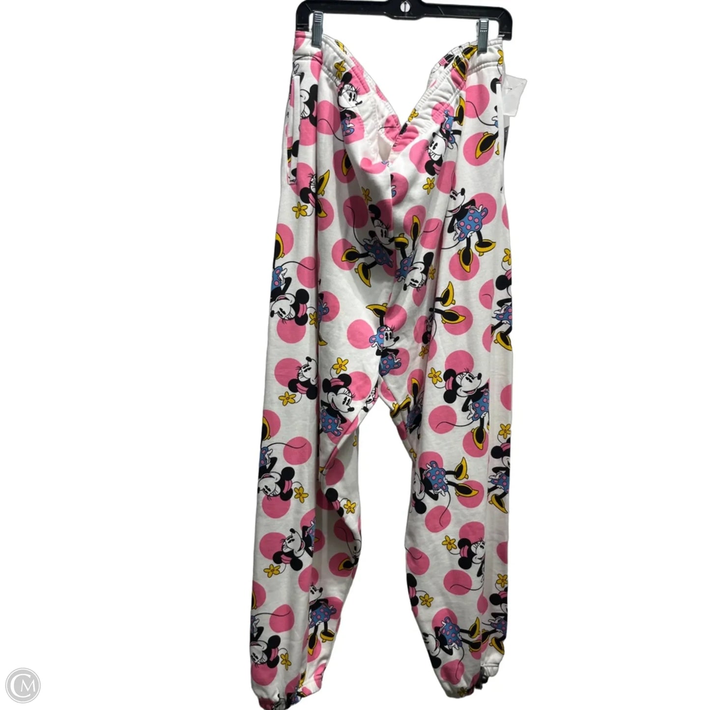 Pants Lounge By Disney In Pink & White, Size: 4x