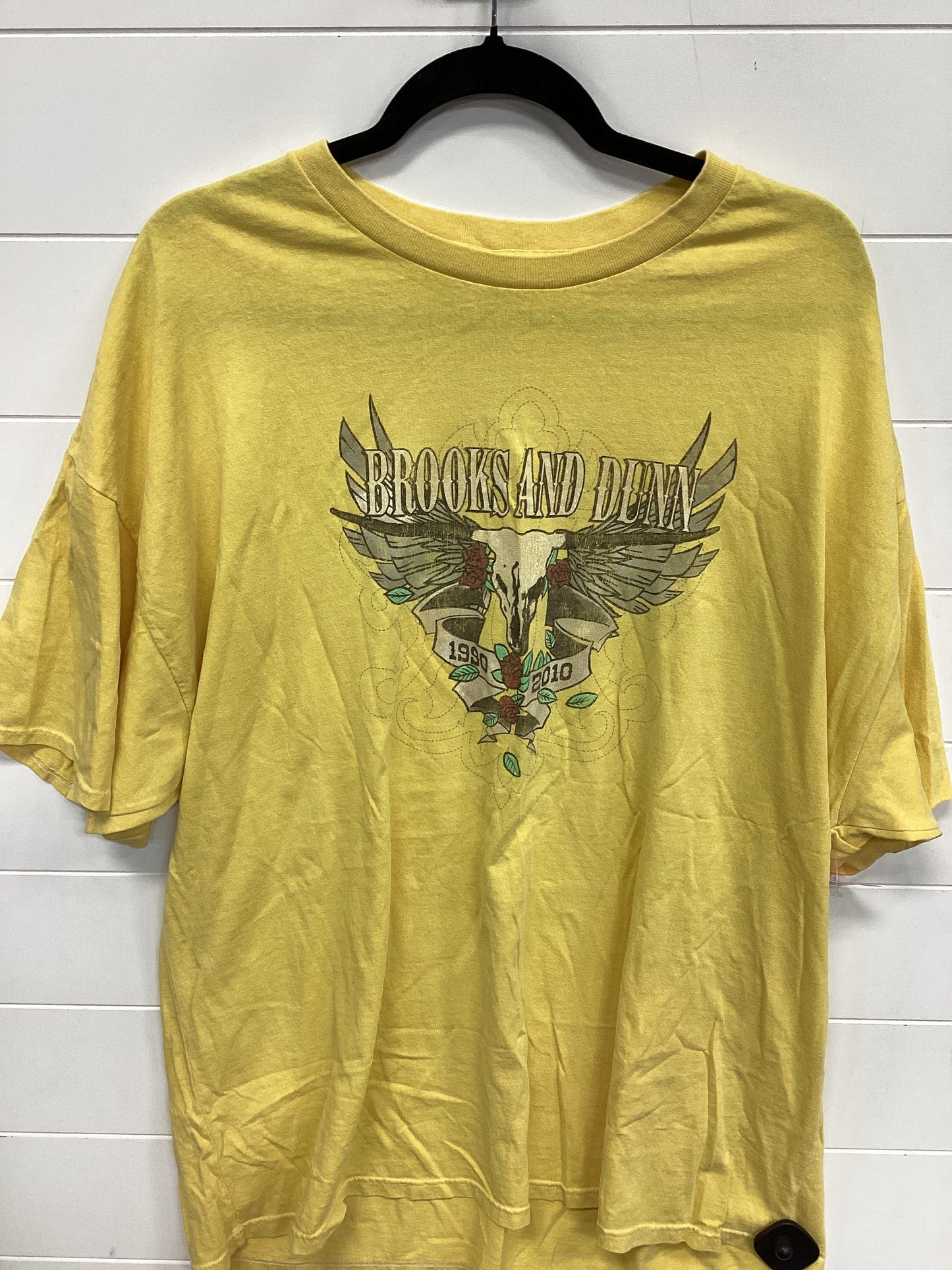 Top Ss Basic By Clothes Mentor In Yellow, Size:2X