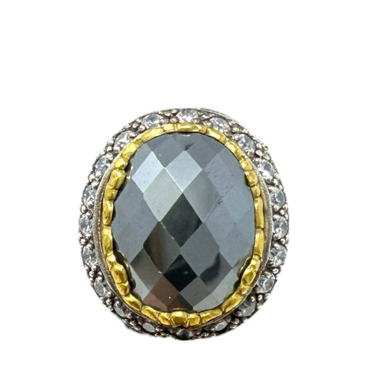 Empress Faceted Hematite & Sterling Silver Ring By Silpada, Size: 8