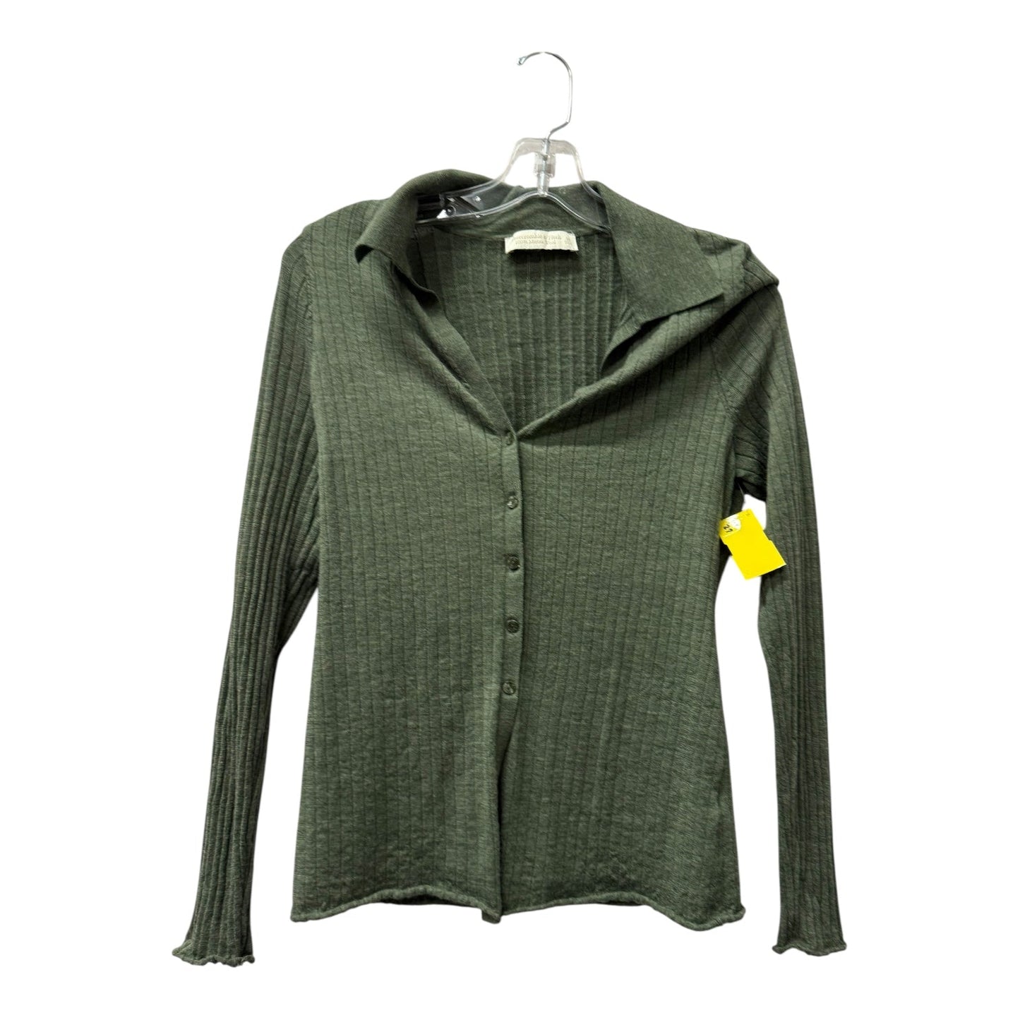 Sweater Cardigan By Abercrombie And Fitch In Green, Size:M