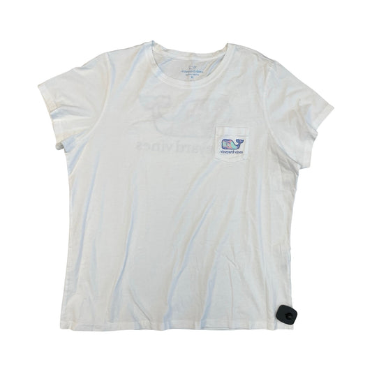 Top Ss Basic By Vineyard Vines In Blue & White, Size:Xl