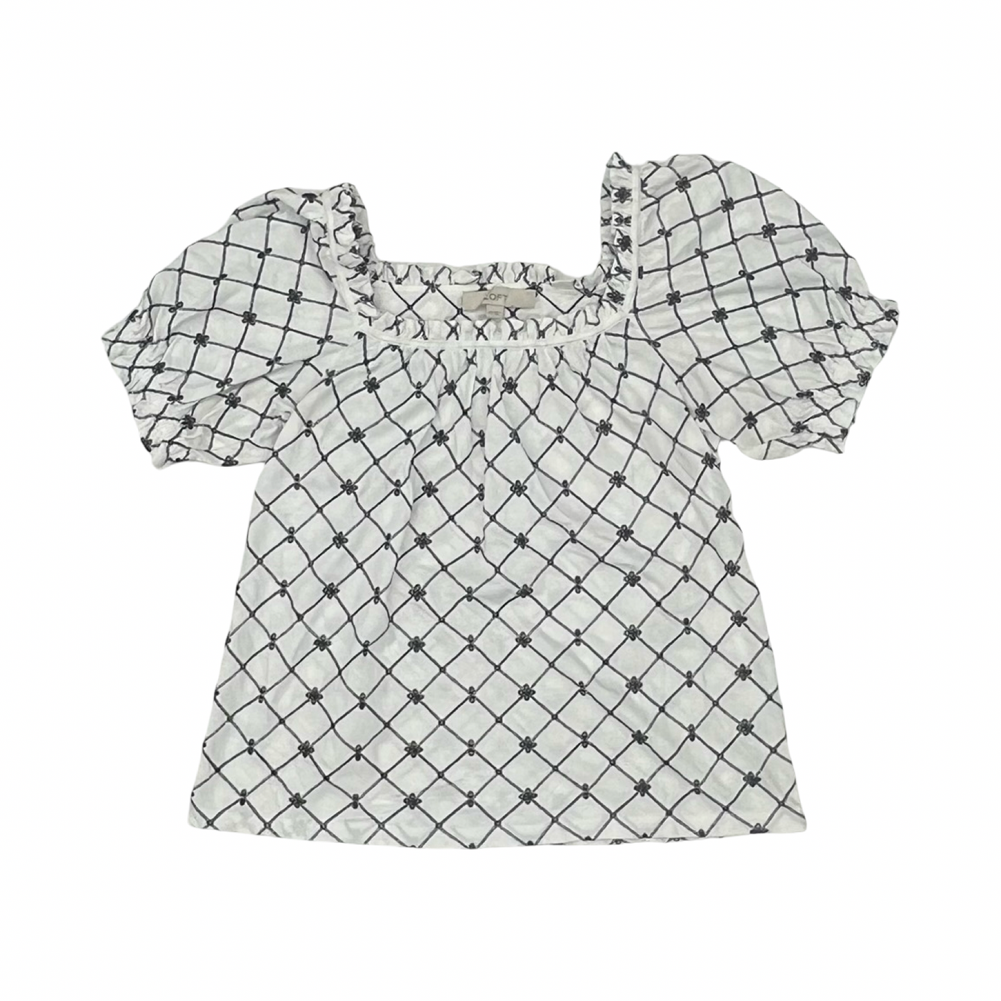Top Ss By Loft In Black & White, Size:Xs