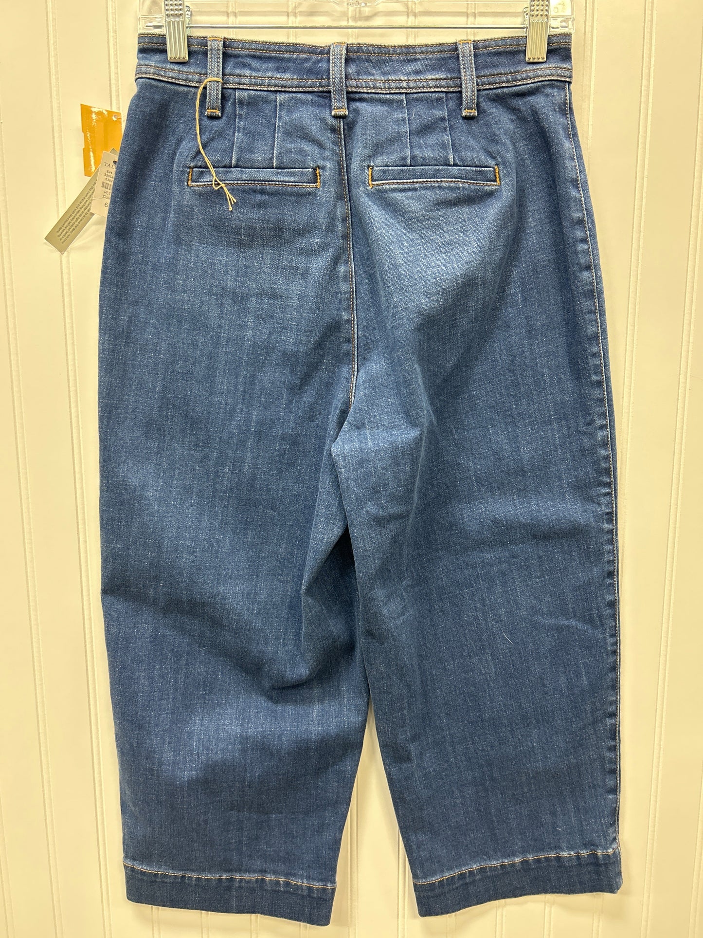 Jeans Wide Leg By Talbots In Blue Denim, Size:6P