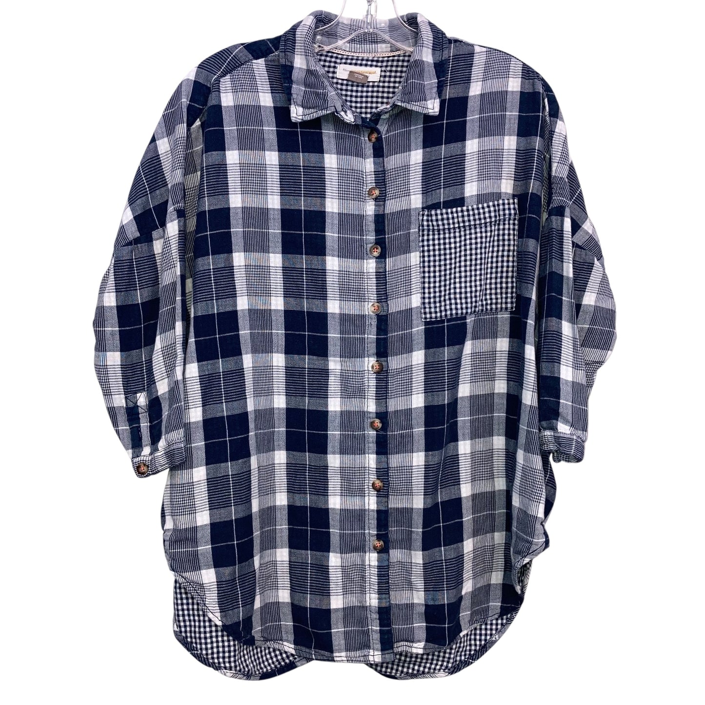 Top Ls By Pilcro In Plaid Pattern, Size:Xs