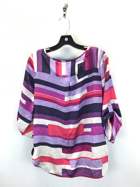 Top 3/4 Sleeve By Apt 9 In Pink & Purple, Size:L