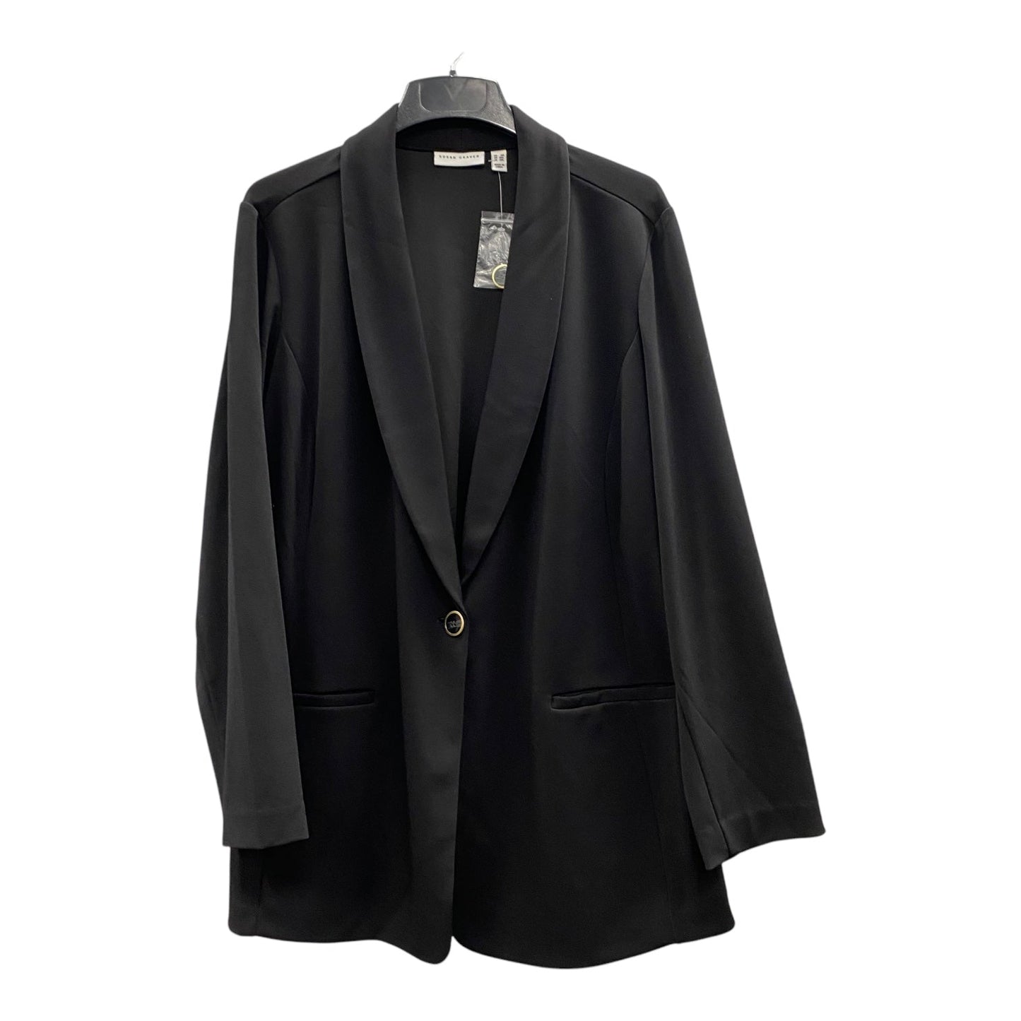 Blazer By Susan Graver In Black, Size:3X