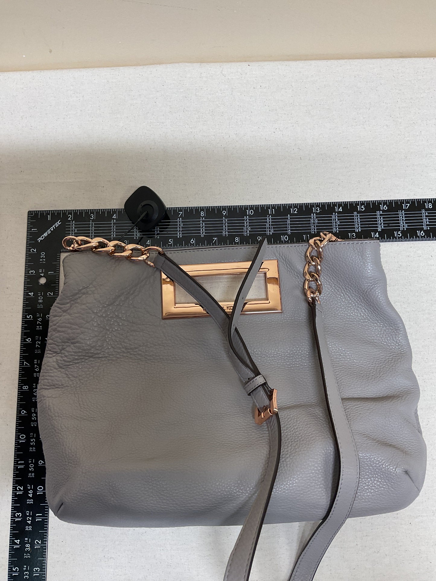 Crossbody Designer By Michael Kors In Grey, Size:Large