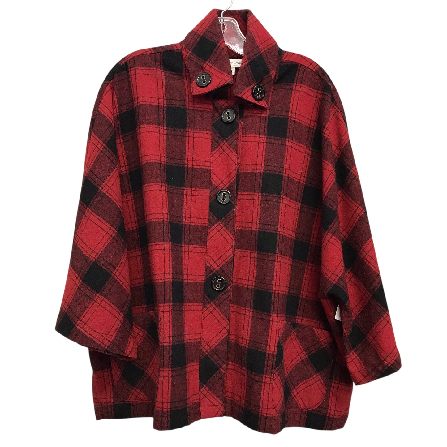 Jacket Shirt By Coldwater Creek In Plaid Pattern, Size:L