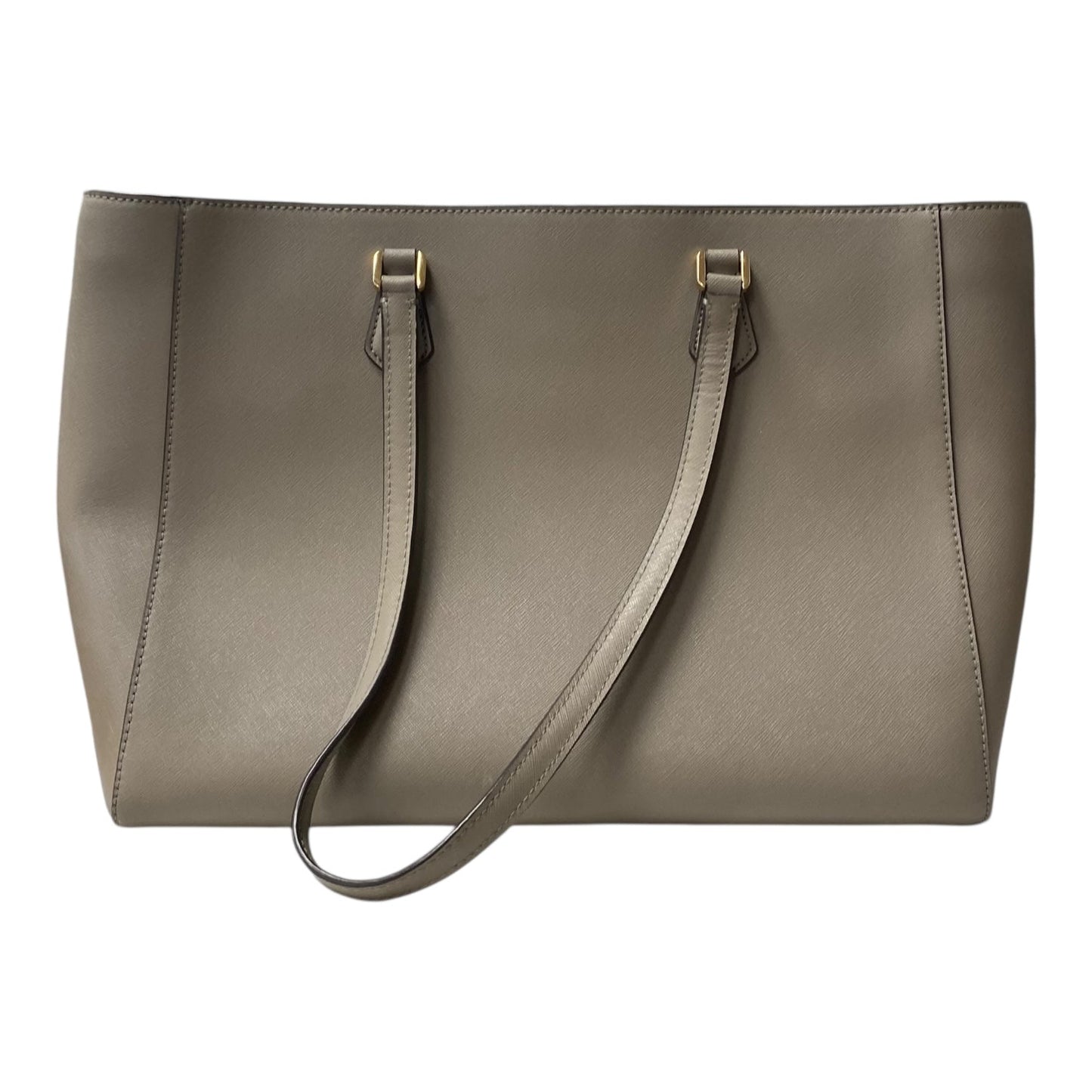 Handbag Designer By Tory Burch In Taupe, Size:Large