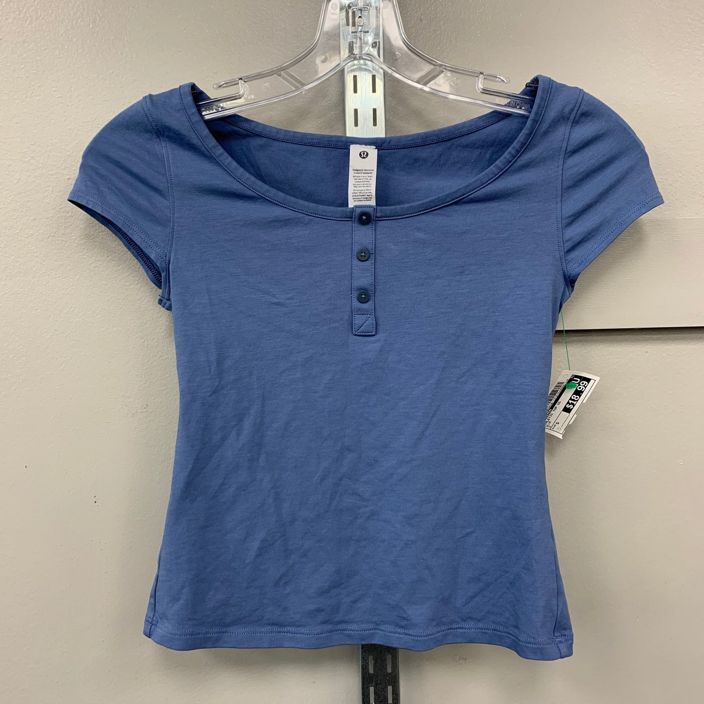 ATHLETIC TOP SS by LULULEMON In BLUE, Size: S