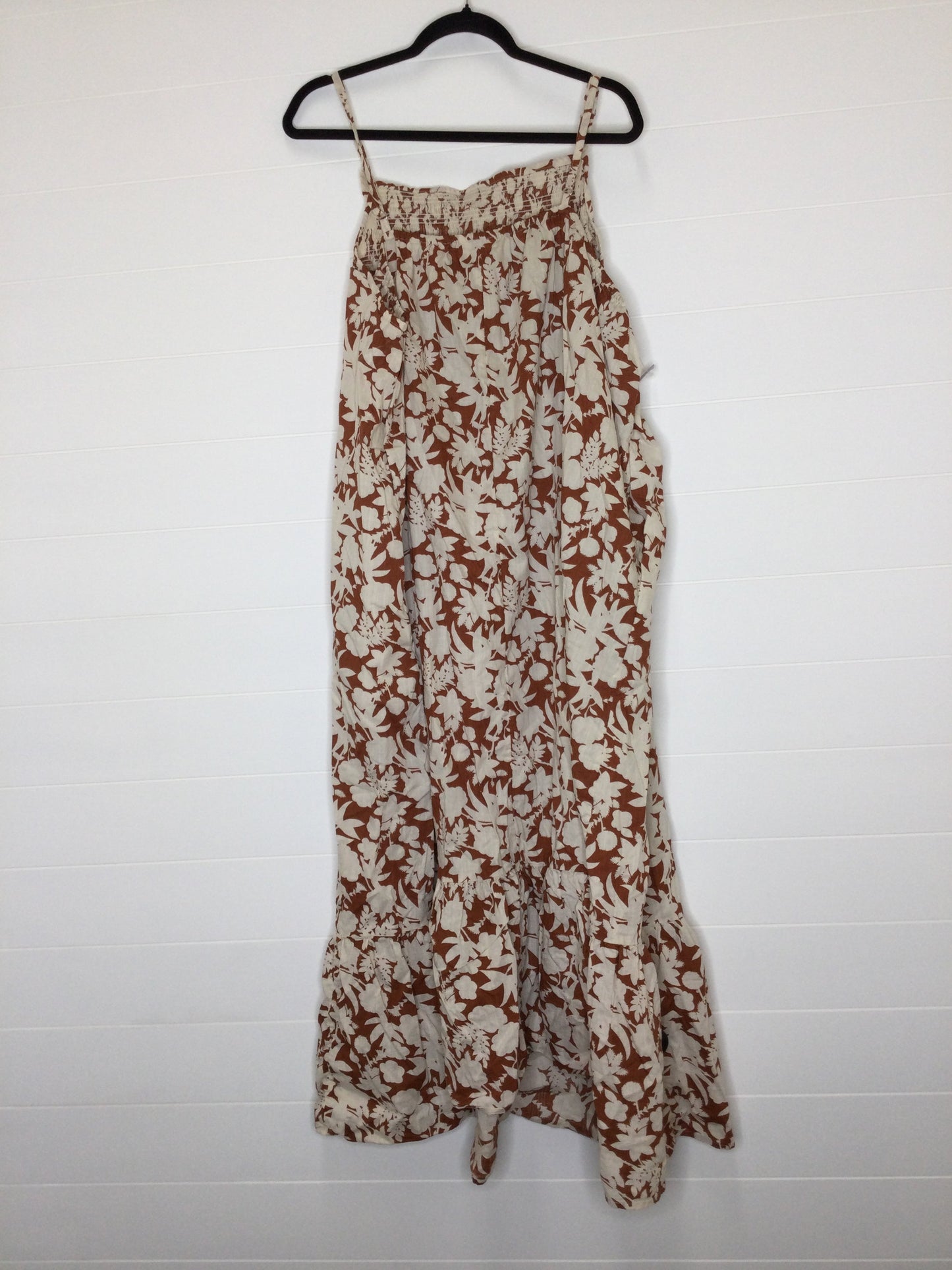 Cream & Tan Dress Casual Maxi Universal Thread, Size 2x