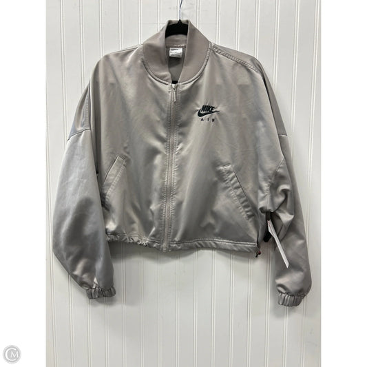 Athletic Jacket By Nike Apparel In Grey, Size: M