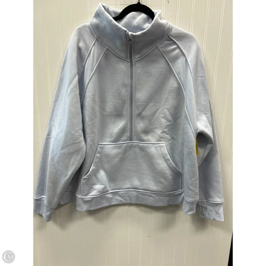 Athletic Sweatshirt Collar By Danskin In Blue, Size: 3x