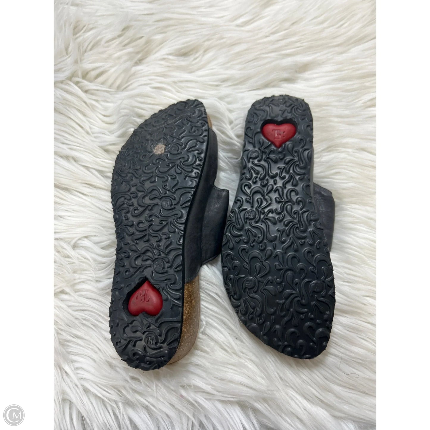 Sandals Flats By Think In Black, Size: 6.5