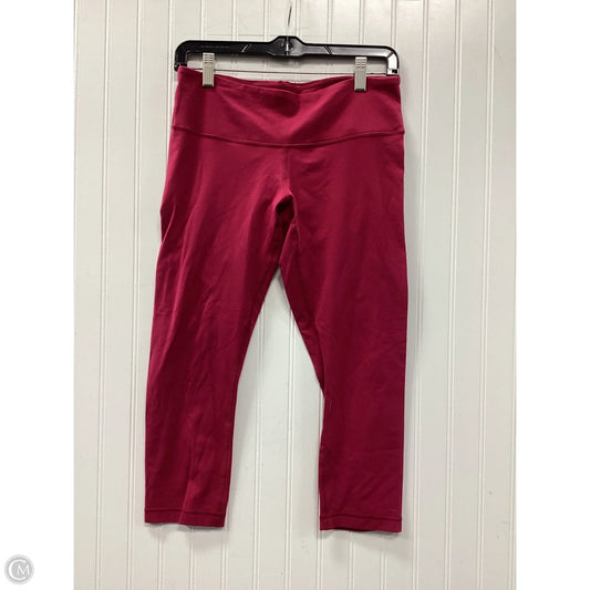 Athletic Leggings Capris By Lululemon In Pink, Size: 8