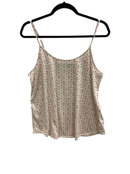 Top Sleeveless By Maurices In Cream & Red, Size:L