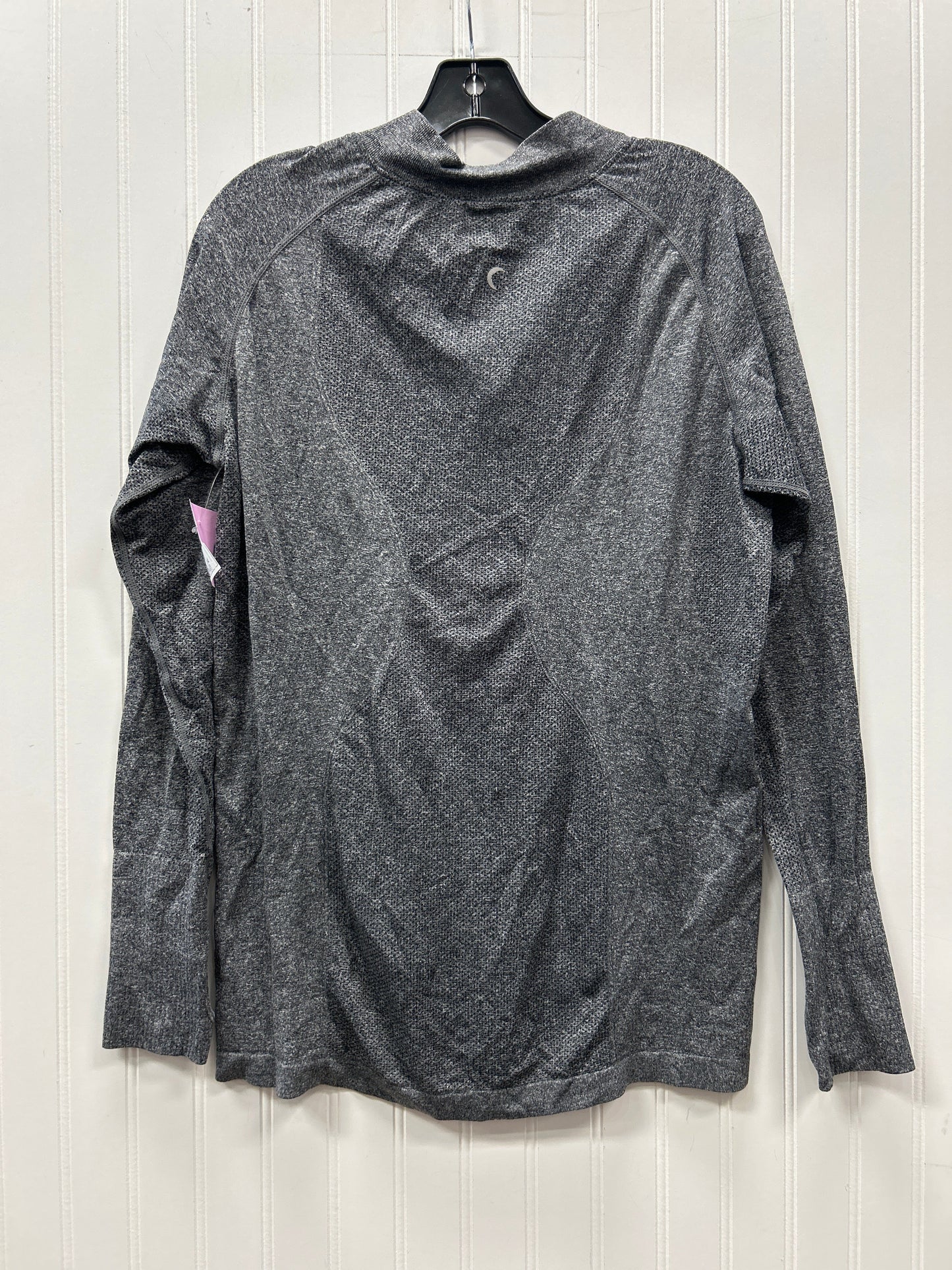 Athletic Top Ls Collar By Zyia In Grey, Size:Xl